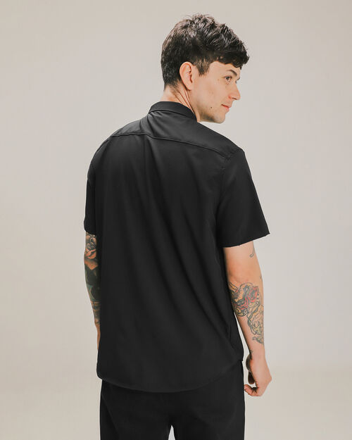 Camisa Fit Regular Negra